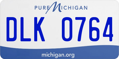 MI license plate DLK0764