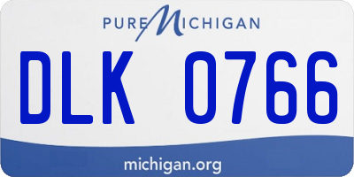 MI license plate DLK0766