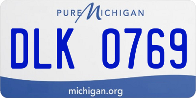 MI license plate DLK0769