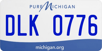 MI license plate DLK0776