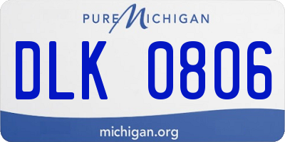 MI license plate DLK0806