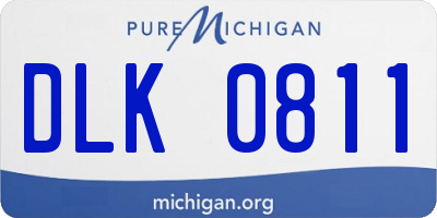 MI license plate DLK0811