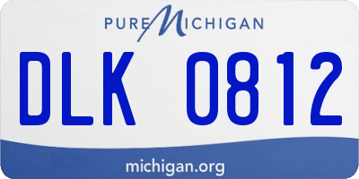 MI license plate DLK0812