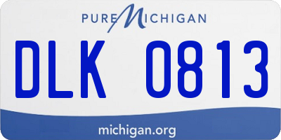 MI license plate DLK0813