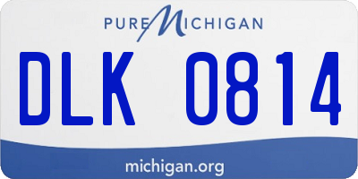 MI license plate DLK0814
