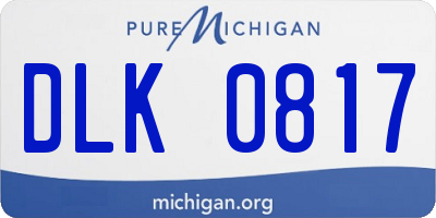 MI license plate DLK0817