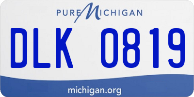 MI license plate DLK0819