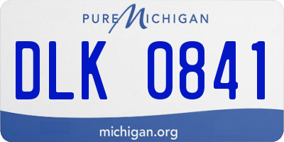 MI license plate DLK0841