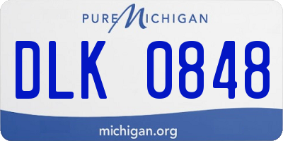MI license plate DLK0848