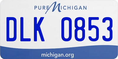 MI license plate DLK0853