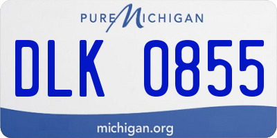 MI license plate DLK0855