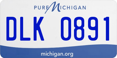 MI license plate DLK0891