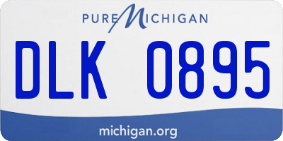 MI license plate DLK0895