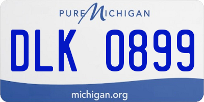 MI license plate DLK0899