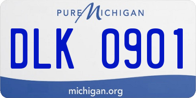 MI license plate DLK0901