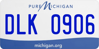 MI license plate DLK0906