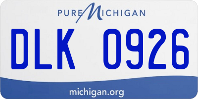 MI license plate DLK0926