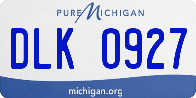 MI license plate DLK0927