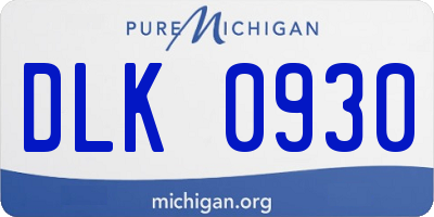 MI license plate DLK0930