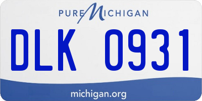 MI license plate DLK0931