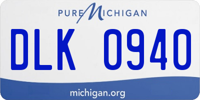 MI license plate DLK0940