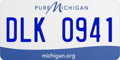 MI license plate DLK0941
