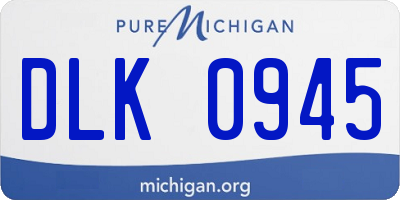 MI license plate DLK0945