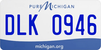 MI license plate DLK0946