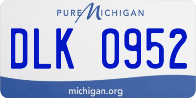 MI license plate DLK0952