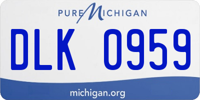 MI license plate DLK0959