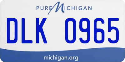 MI license plate DLK0965