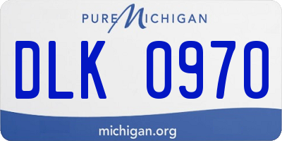 MI license plate DLK0970