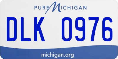 MI license plate DLK0976