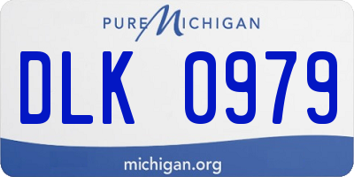 MI license plate DLK0979