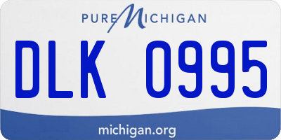 MI license plate DLK0995
