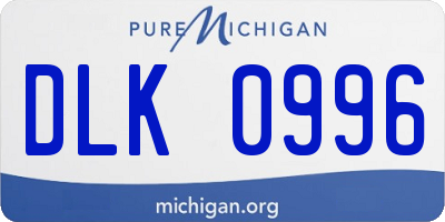 MI license plate DLK0996