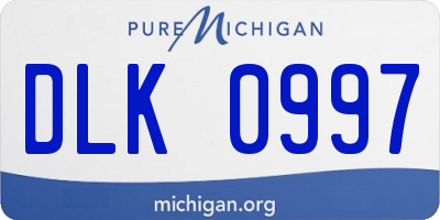 MI license plate DLK0997