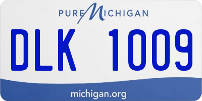 MI license plate DLK1009