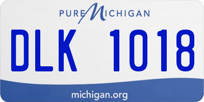 MI license plate DLK1018