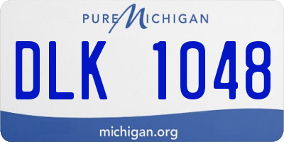 MI license plate DLK1048