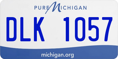 MI license plate DLK1057