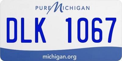 MI license plate DLK1067