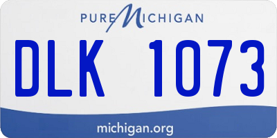 MI license plate DLK1073