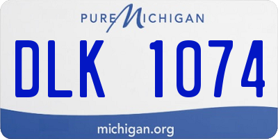MI license plate DLK1074