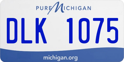 MI license plate DLK1075