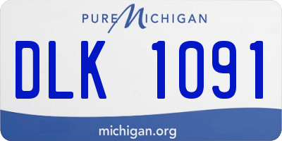 MI license plate DLK1091
