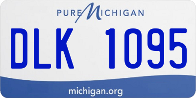 MI license plate DLK1095