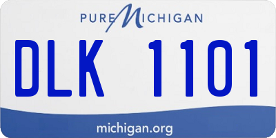 MI license plate DLK1101