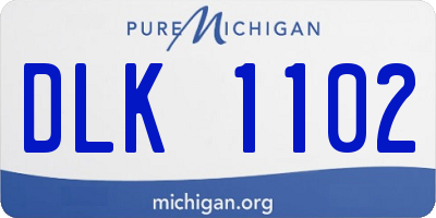 MI license plate DLK1102