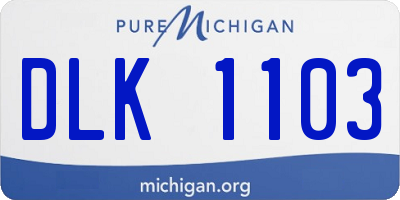 MI license plate DLK1103